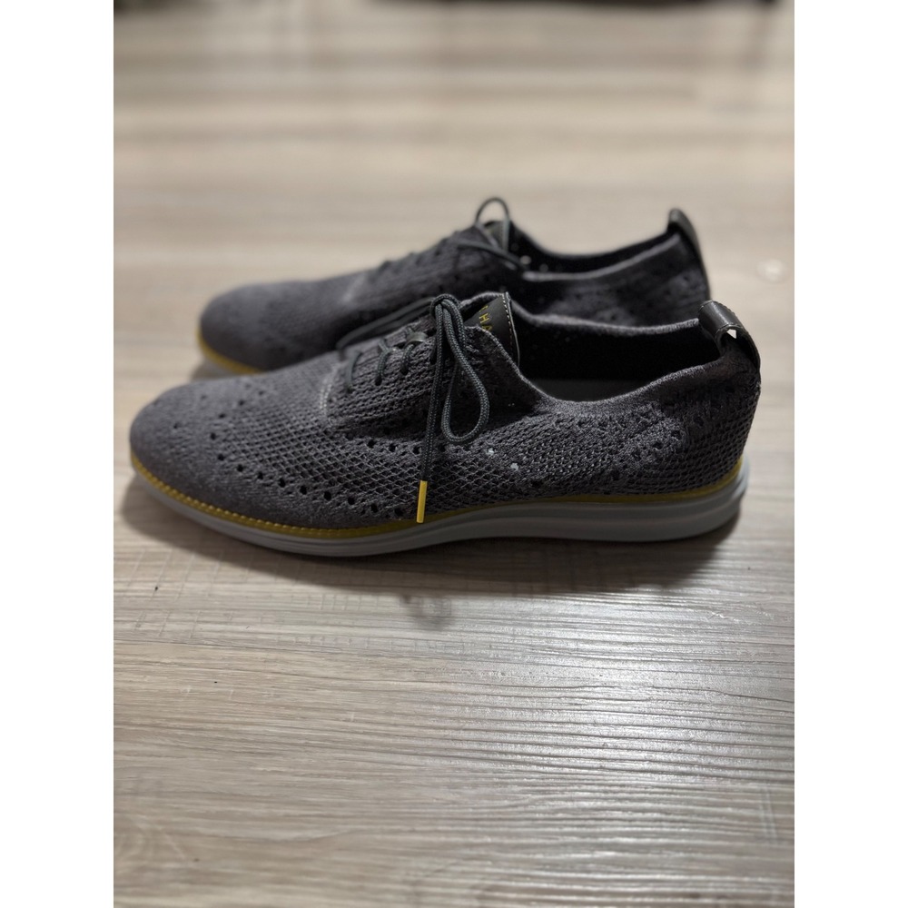 Cole Haan OriginalGrand Wingtip Oxford‎ Grey Stitchlite Knit Mens 11M C31070